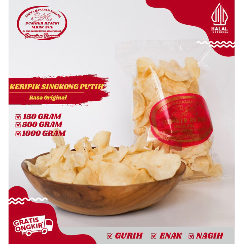 

KERIPIK SINGKONG PUTIH ORIGINAL 150-1000GRAM