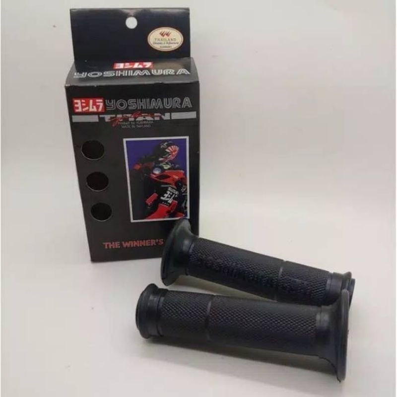 Handgrip Yoshimura Grip Motor Import Yoshimura Hitam Polos Universal