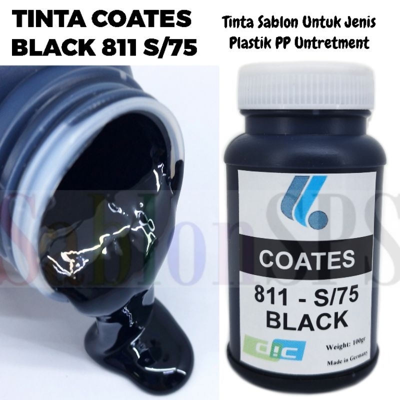 TINTA SABLON GELAS COATES 811 - S/75 HITAM BLACK 100GR