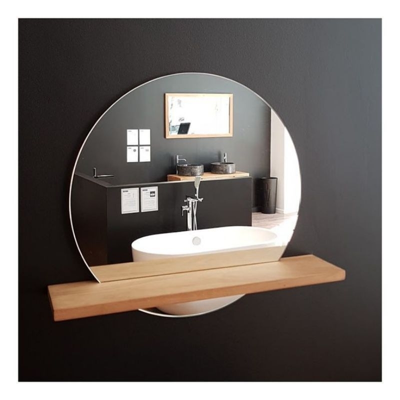 KACA CERMIN KACA RIAS KACA BULAT AESTHETIC DAN TATAKAN