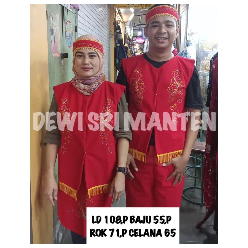 Baju adat dayak - Kalimantan dewasa