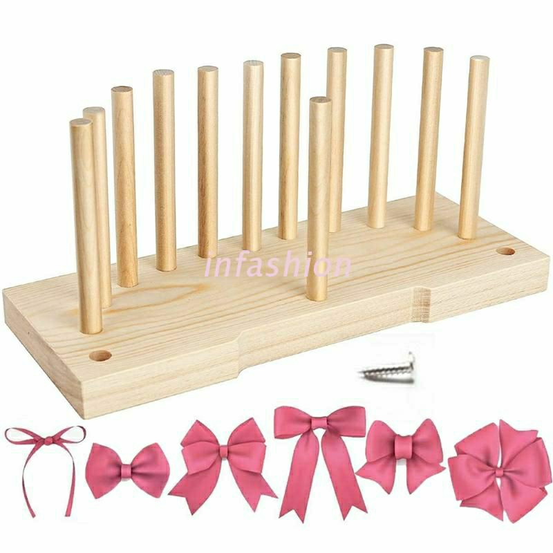 Alat Bantu Membuat Pita DIY Crafts INF Multi Purpose Bow Maker  For Ribbon Wooden Tool Kerajinan Buket