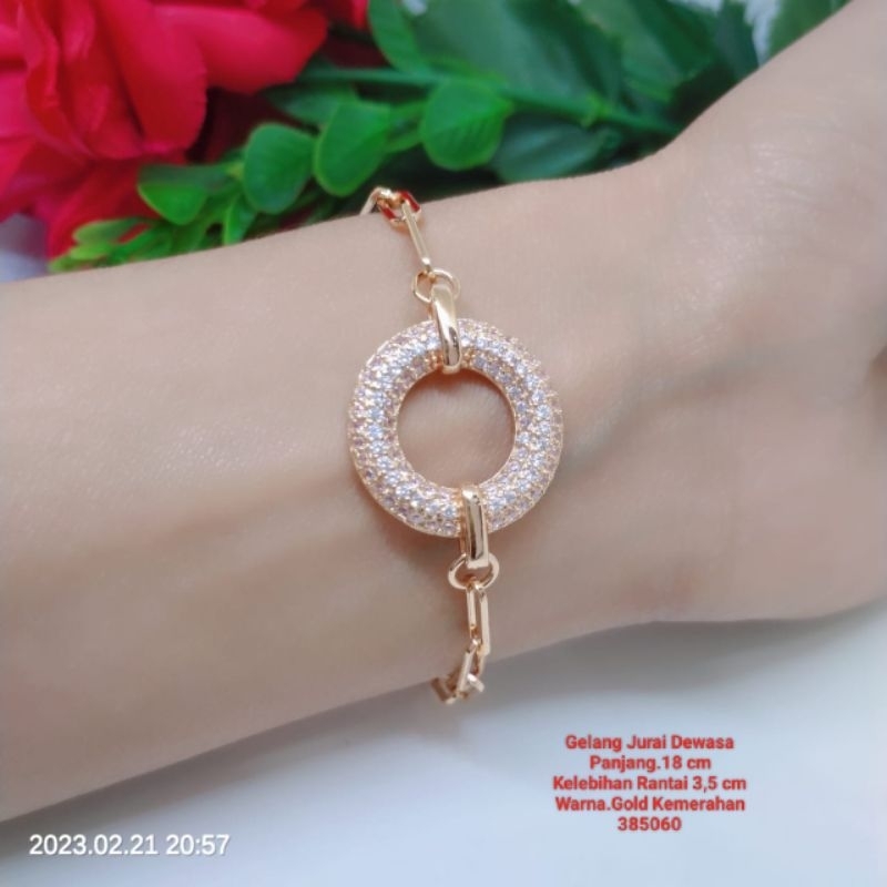 Gelang Jurai Perhiasan Aksesoris Fashion Wanita Lapis Emas 18k