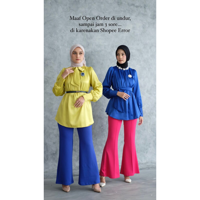 Ounadoutfit Celana Lady Cutbray long size new / celana scuba premium / celana polos wanita / celana mewah wanita / celana cutbray / celana scuba