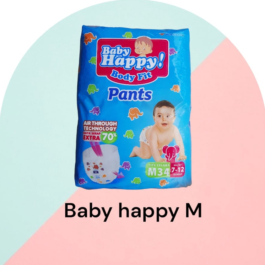 POPOK / BABY HAPPY BODY FIT PANTS EXTRA ISI / POPOK BAYI CELANA UKURAN M DAN L