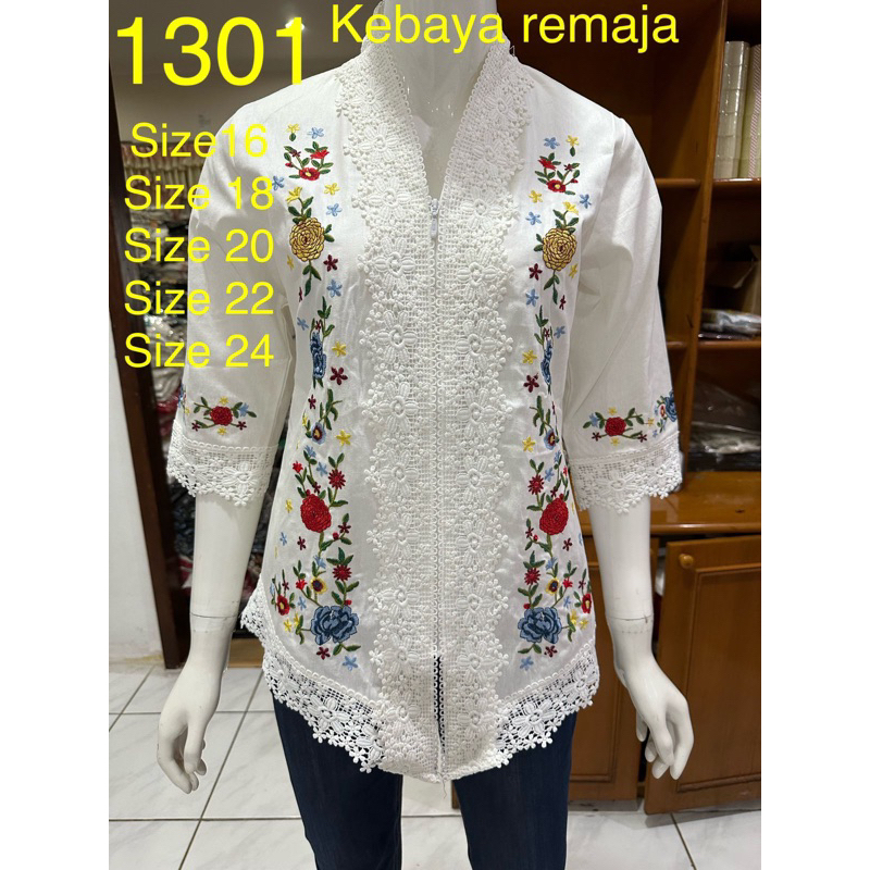 kebaya remaja bordir timbul alexuez / kebaya anak anak premium