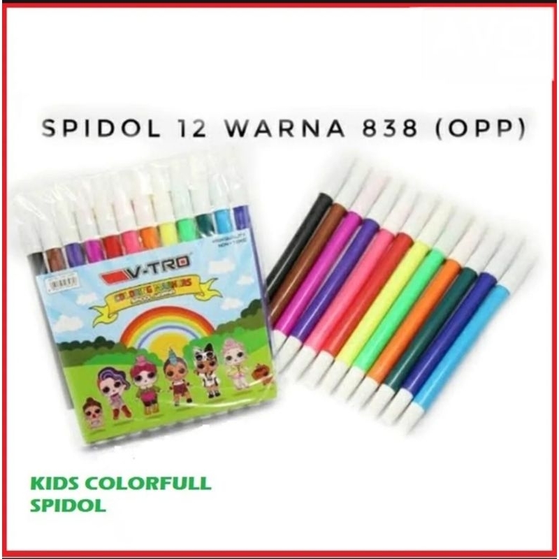 

12 Pcs - Spidol Set 12 Warna Murah