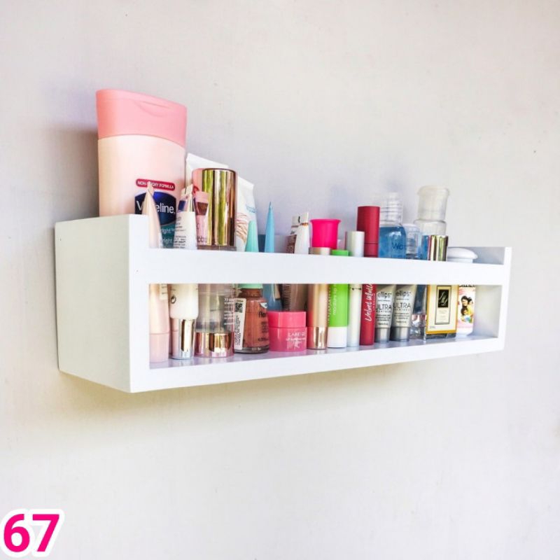 rak make up rak buku rak dinding kayu jati belanda serbaguna