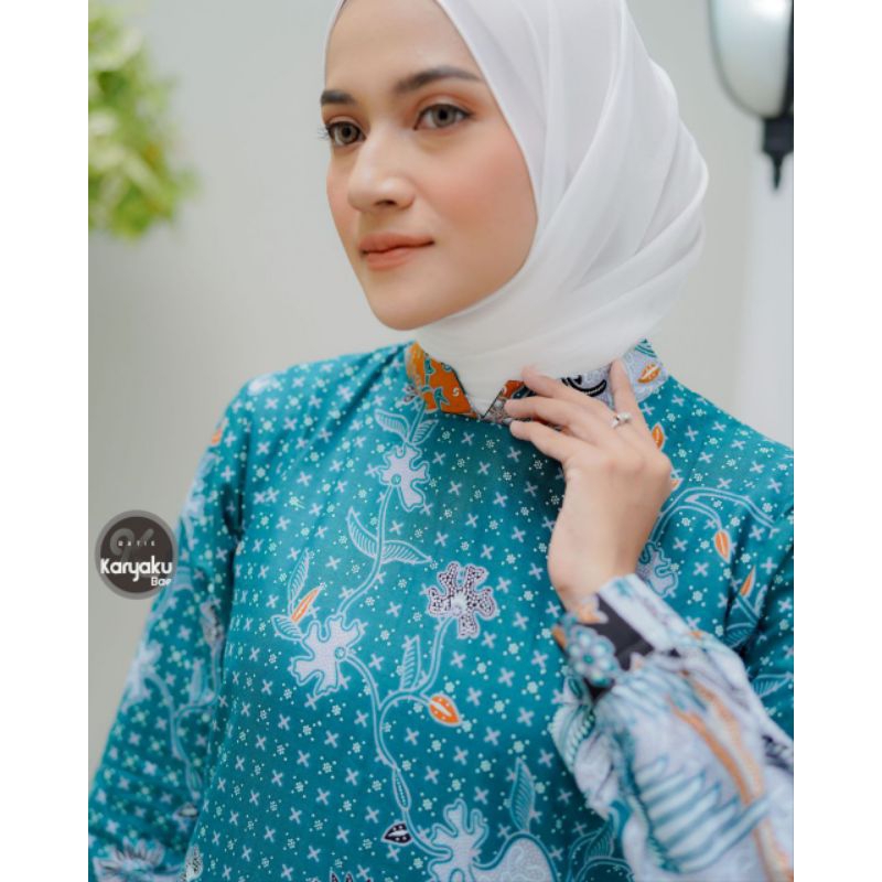 Tunik Batik Wanita M L XL XXL JUMBO Atasan Batik Tunik Kartika