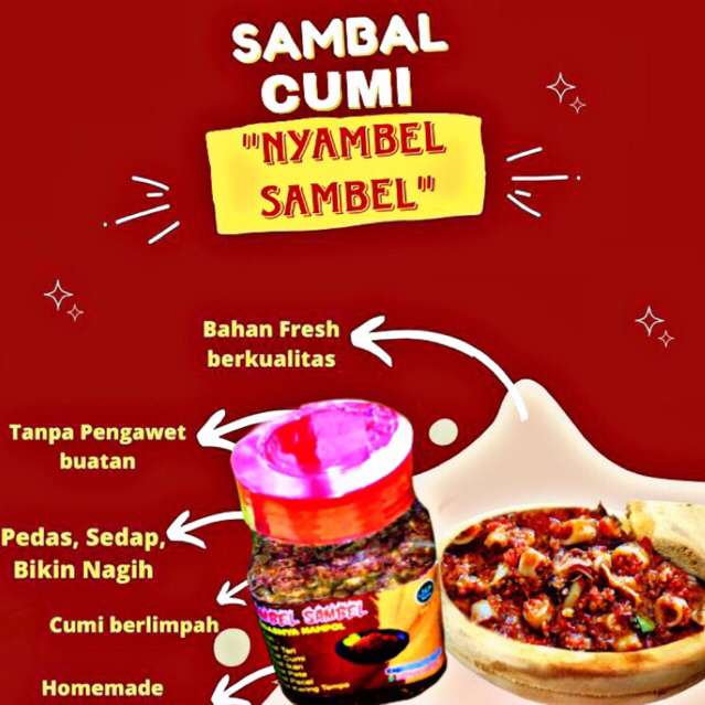 

SAMBAL CUMI FULL CUMI 200 GR/Sambal Cumi Pedas/Sambal Cumi Asin/ Sambal cumi murah by “NYAMBEL SAMBEL” kemasan 200 gr