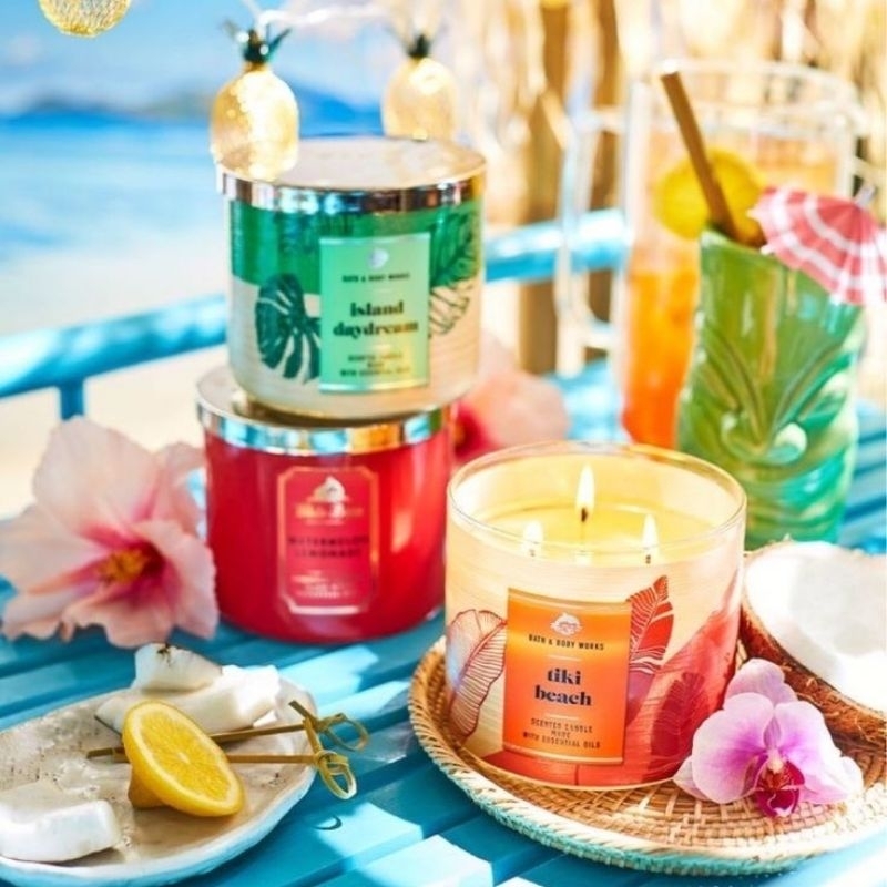 Bath &amp; Body Works BBW 3-WICK SCENTED CANDLE 411 G MIX 2/3 WATERMELON LEMONADE PURE WONDER WHITE GARDENIA TWISTED PEPPERMINT BERRY WAFFLE CONE TIS THE SEASON PEPPERMINT HOT CHOCOLATE SALTED BUTTERSCOTCH SUGARED SNICKERDOODLE LIMONCELLO FROZEN LAKE TEA ROSE