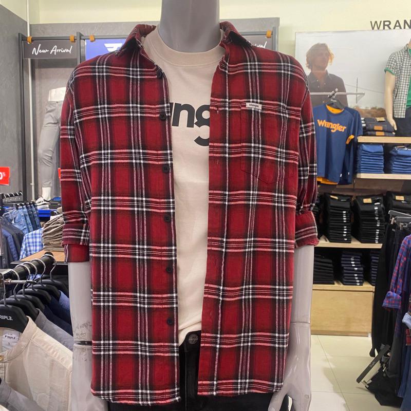(S-XL) WRANGLER KEMEJA PRIA ORIGINAL