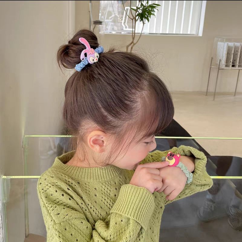 Karet Rambut Scrunchie Anak Dengan Hiasan Aksesoris Boneka Kecil Ikat Rambut Ponytail Korean Style Kuncir Anak Pita Korea Plush Doll Scrunchies