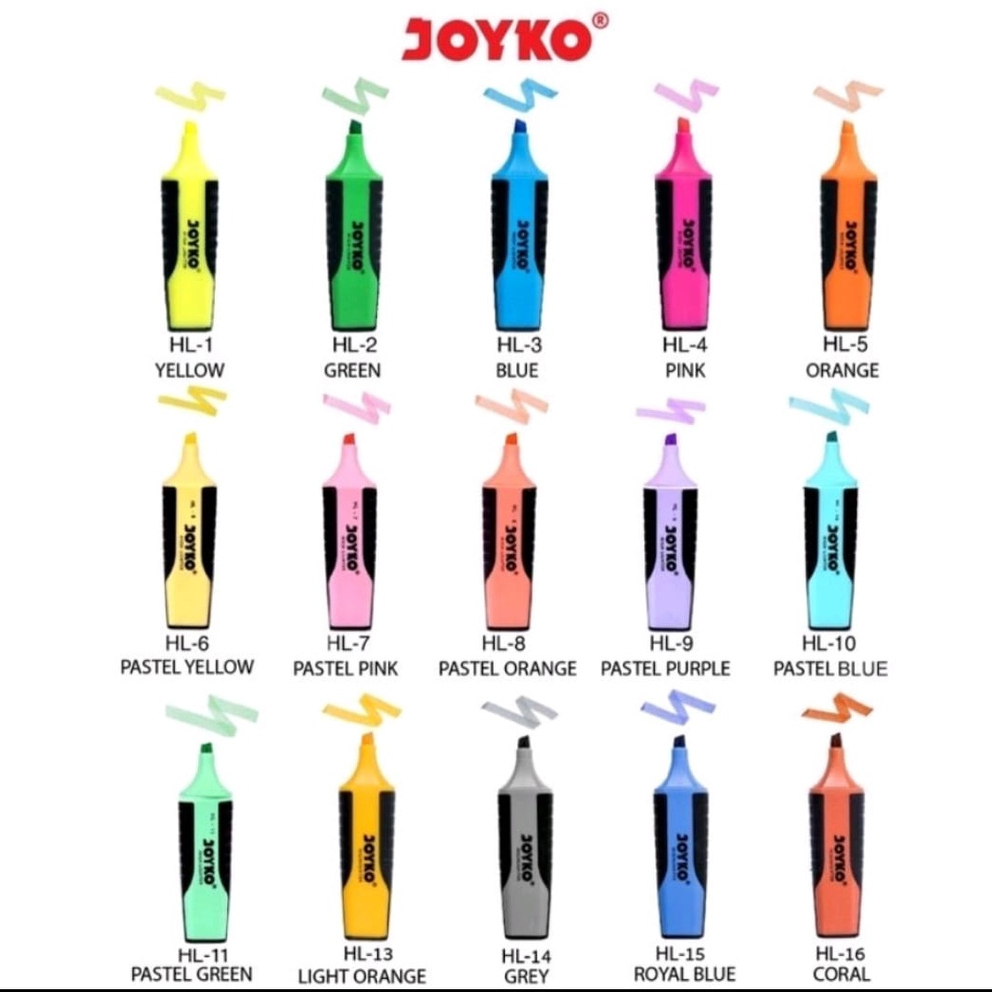 

Stabilo Highlighter Pastel Joyko 15 Warna