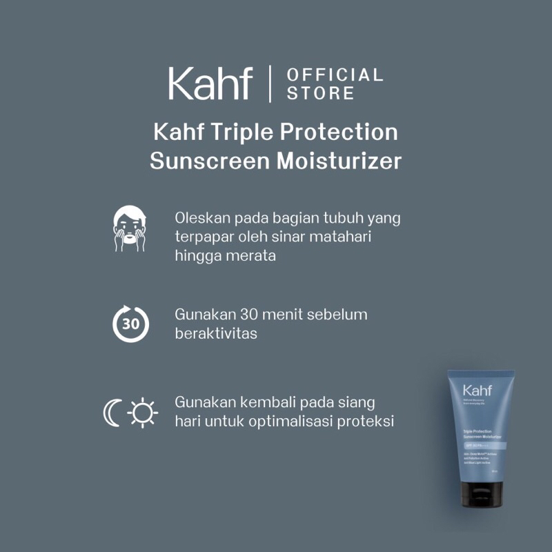 KAHF Triple Protection Sunscreen Moisturizer SPF 30 PA+++