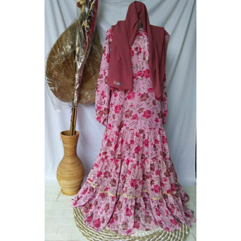 GAMIS BUNGA ORI BRAND YODIZEIN SYAR'I