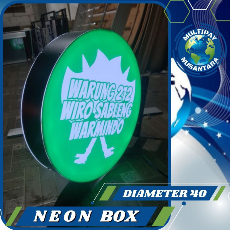 

NEON BOX 2SISI BULAT DIAMETER 40 FREE BREKET