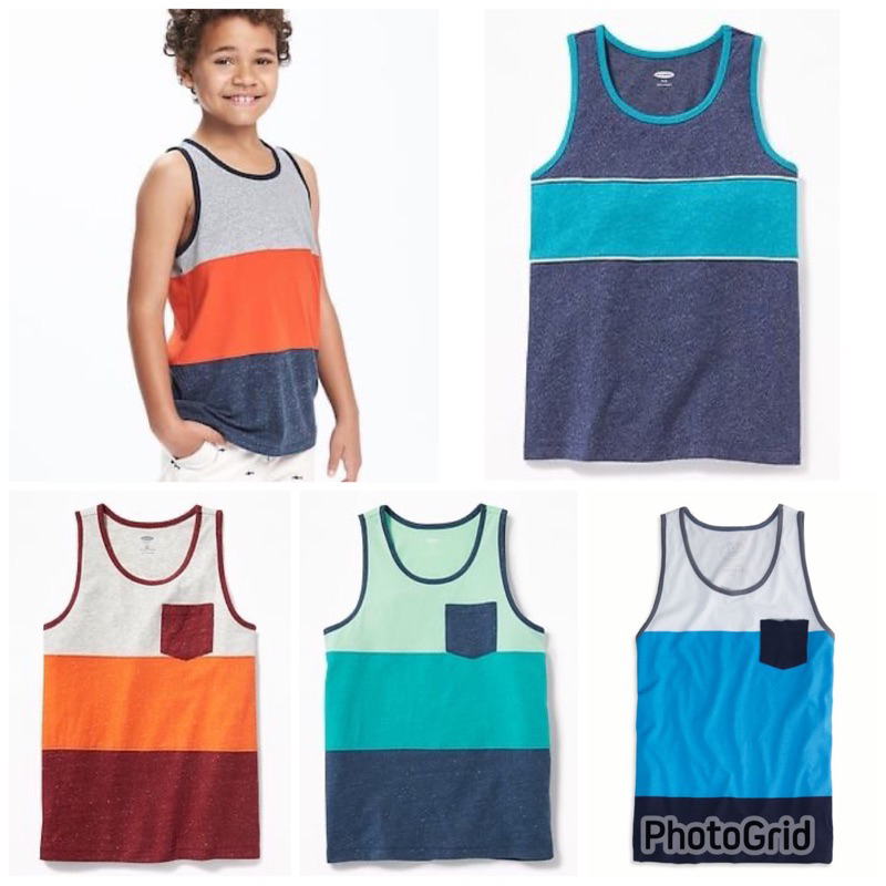 Kaos Anak Laki Laki Tanpa Lengan Tank Top Anak Laki Laki 5-18 Tahun
