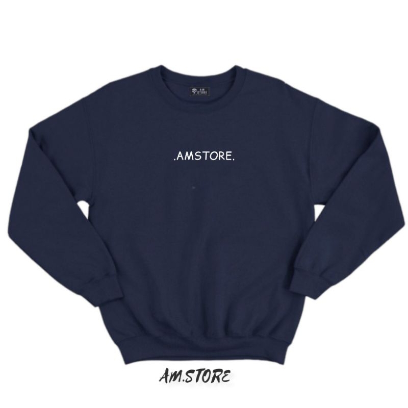 AMSTORE- Sweater crewneck sablon jumbo amstore bigsize unisex pria wanita size xxxl xxxxl xxxxxl.