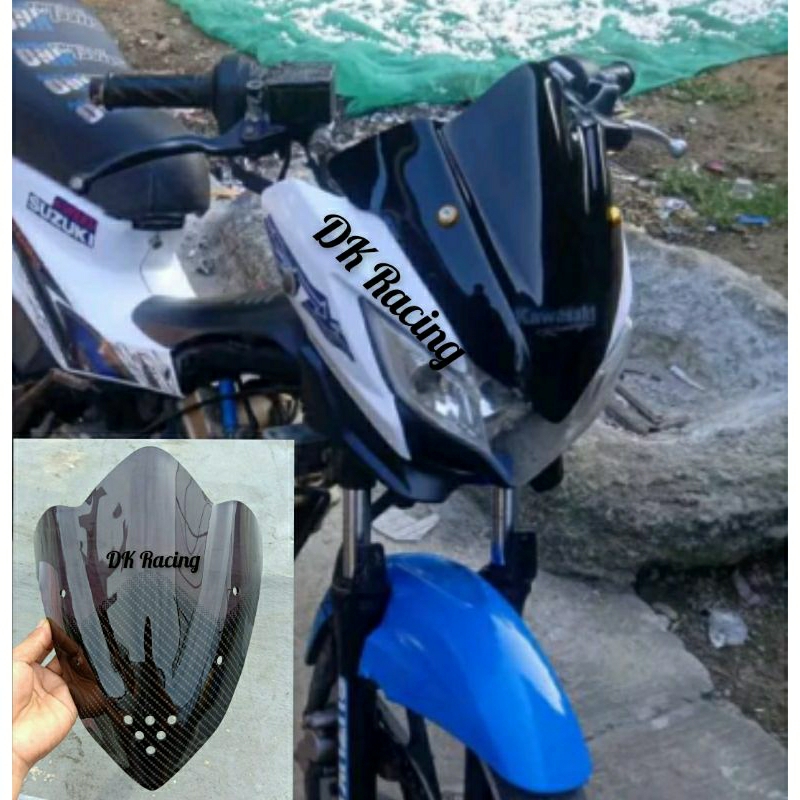 VISOR SATRIA FU BARONG MODEL NINJA R CARBON WINDSHIELD SATRIA FU BARONG MODEL NINJA R CARBON