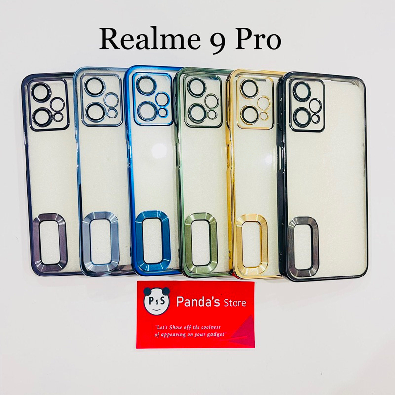 Softcase Realme 9 Pro Lens Protector Circle Chrome Logo Clear Case