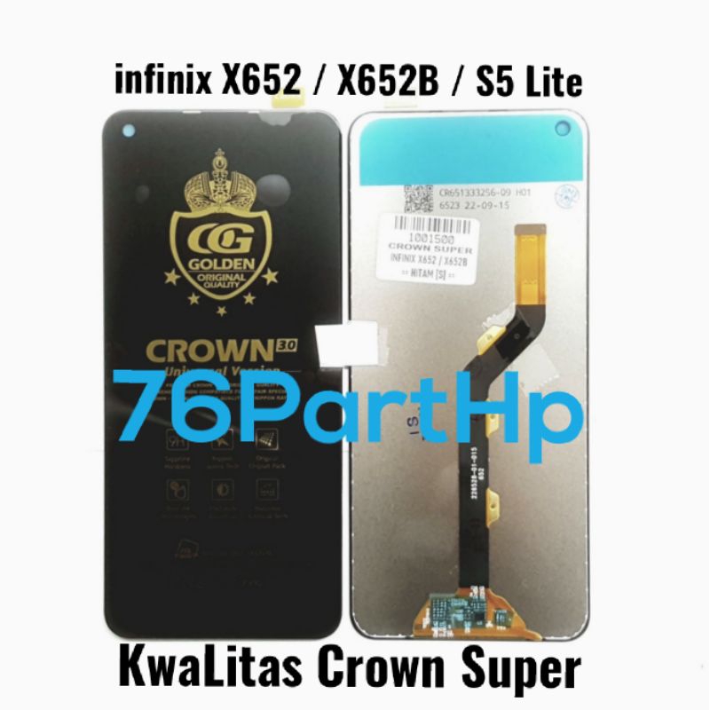 Lcd Touchscreen Fullset Kwalitas Crown super Infinix X652 - X652B - S5 Lite - Hitam