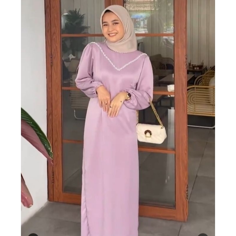 Ready size jumbo - vorry dress - dress pesta muslimah kondangan - dress terbaru - gaun premium