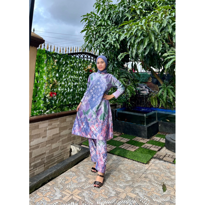 SETELAN CELANA JUMPUTAN PALEMBANG ASLI SUTRA SILK