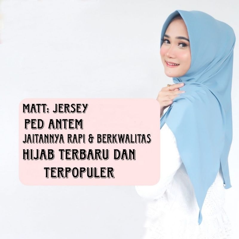 Hijab Segitiga Instan Jersey Pet Premium / Pasmina Instan Jersey Premium