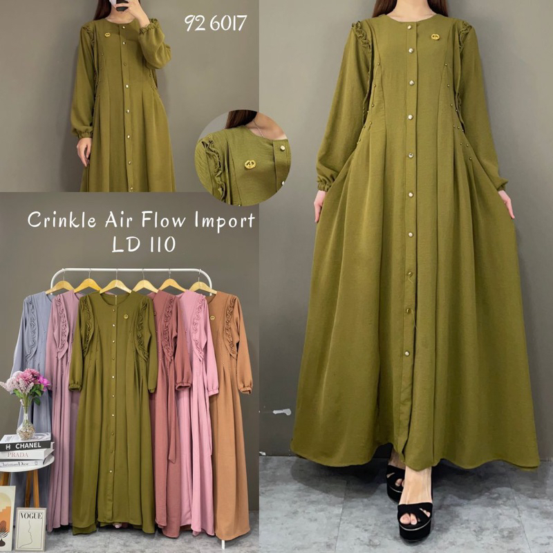 Gamis Dewasa Crincle Renda