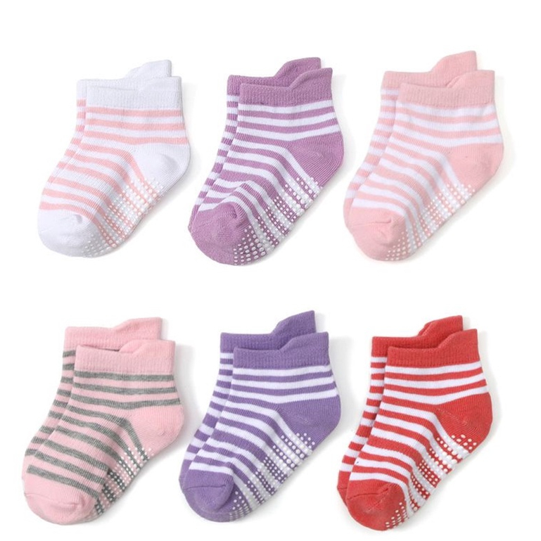 MURMURE.BABY I KAOS KAKI BAYI ANTI SLIP PENDEK MOTIF GARIS KAOS KAKI ANAK PEREMPUAN LAKI LAKI LUCU BABY SOCKS KIDS CUTE UNIK ANTI SLIP MURAH IMPORT