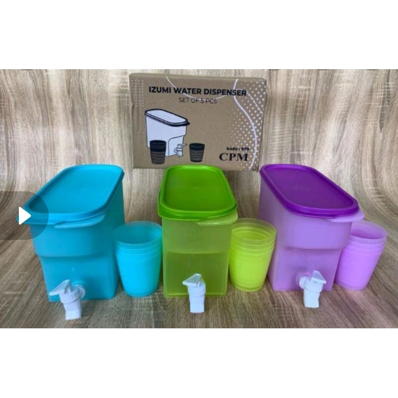dispenser kulkas warna  tempat jus teh free gelas 4pcs