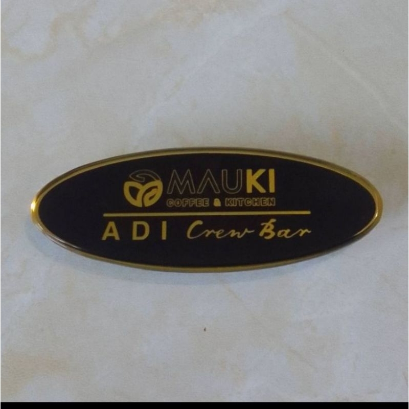 

Papan Nama Dada / NameTag Oval Peniti