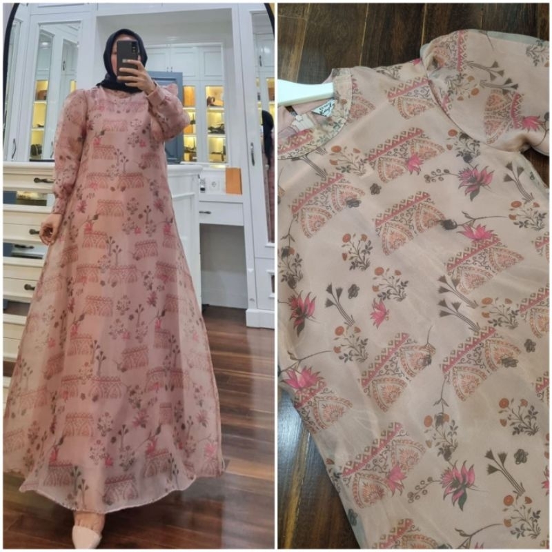 Gamis Organza mix furing ceruty babydoll Ori By Edness Kayla