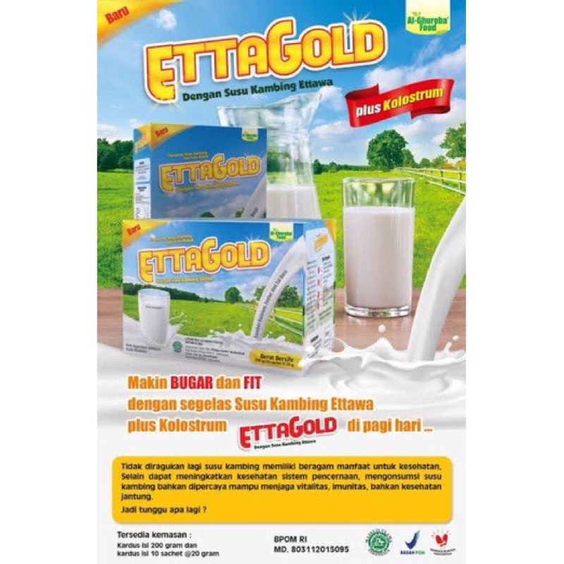 

ETTAGOLD Susu Kambing Ettawa Gold PLUS KOLOSTRUM Untuk Nyeri Tulang Dan Sendi