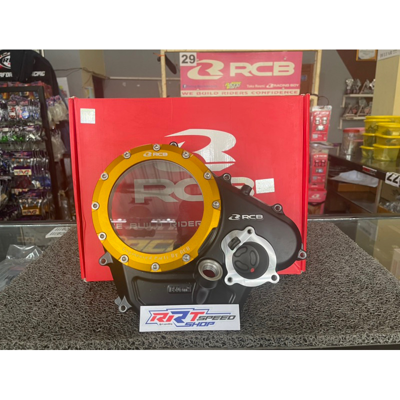 BAK KOPLING ENGINE COVER RCB TRANSPARAN MX KING R15 V3 MT 15 VIXION R WR 155 RACINGBOY Gold Silver Blue Red