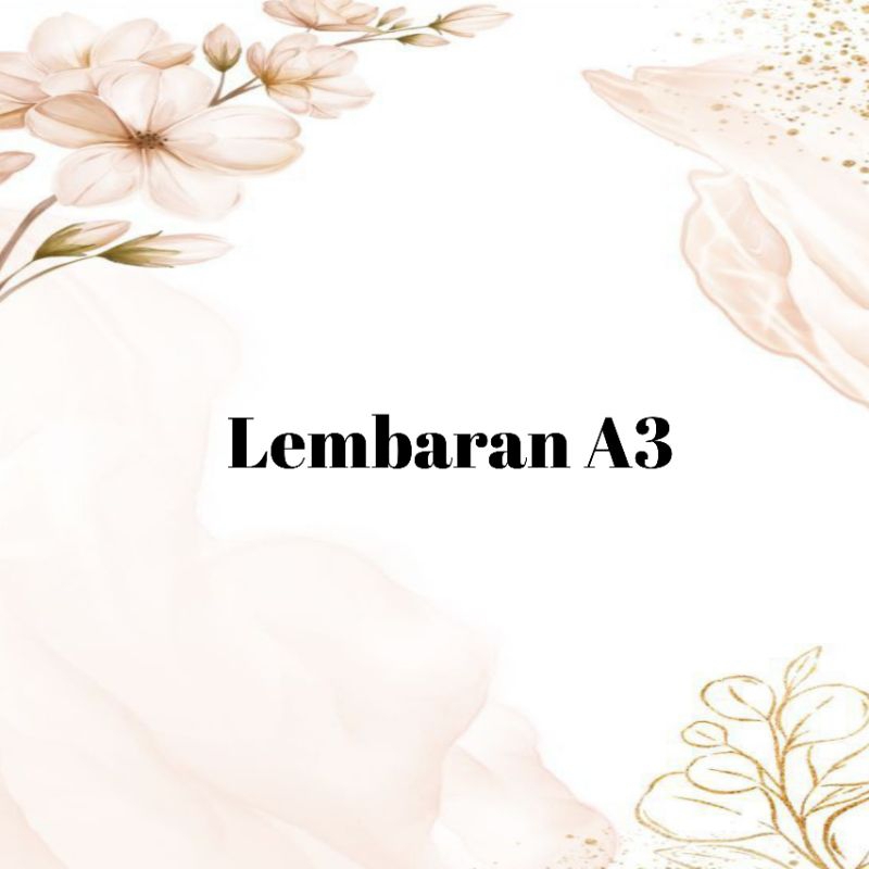 

Amplop bentuk permen/Masih lembaran A3 belum dipotong