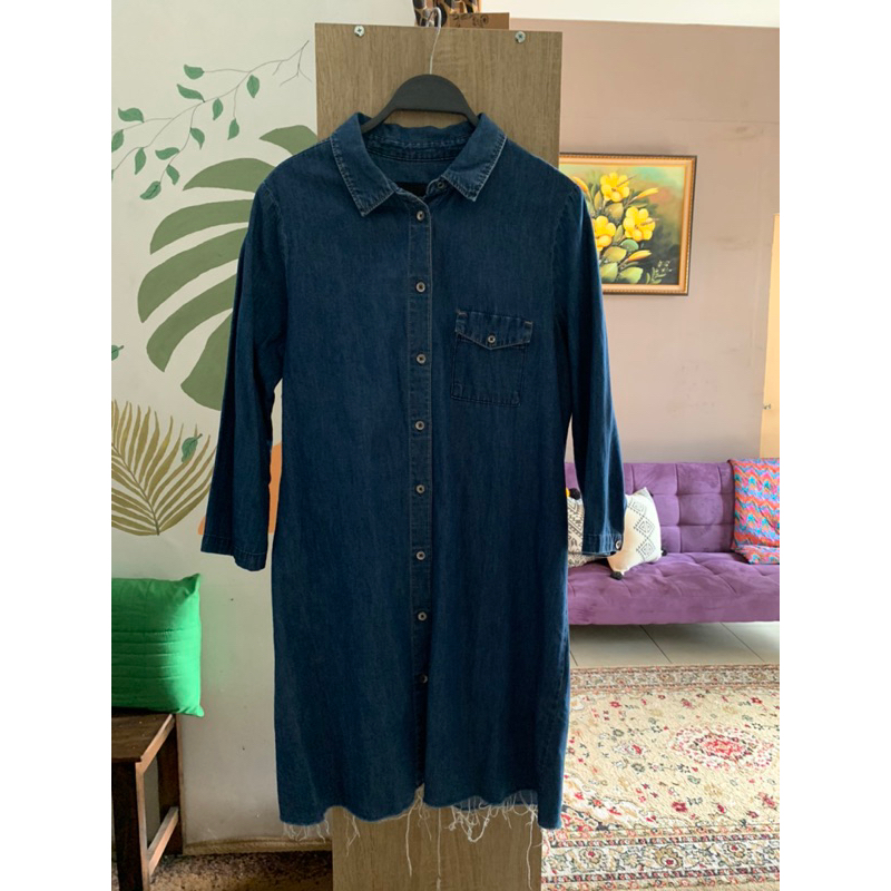 Zara Mini Dress Denim Zara trafaluc