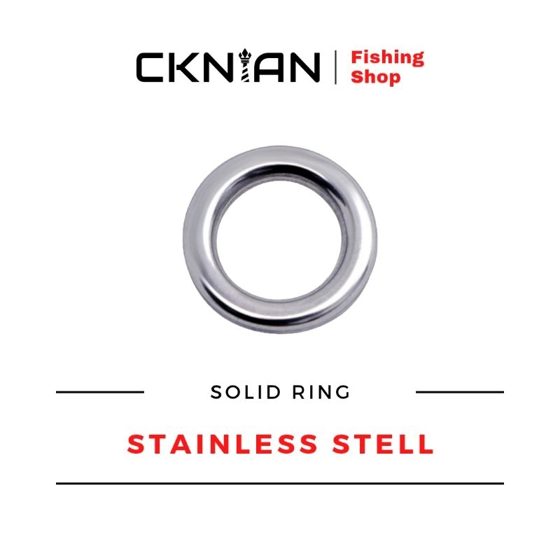 ( CKnian ) Solid Ring Strong ecer 5mm 5,5mm 6,4mm dst SS - Silver.