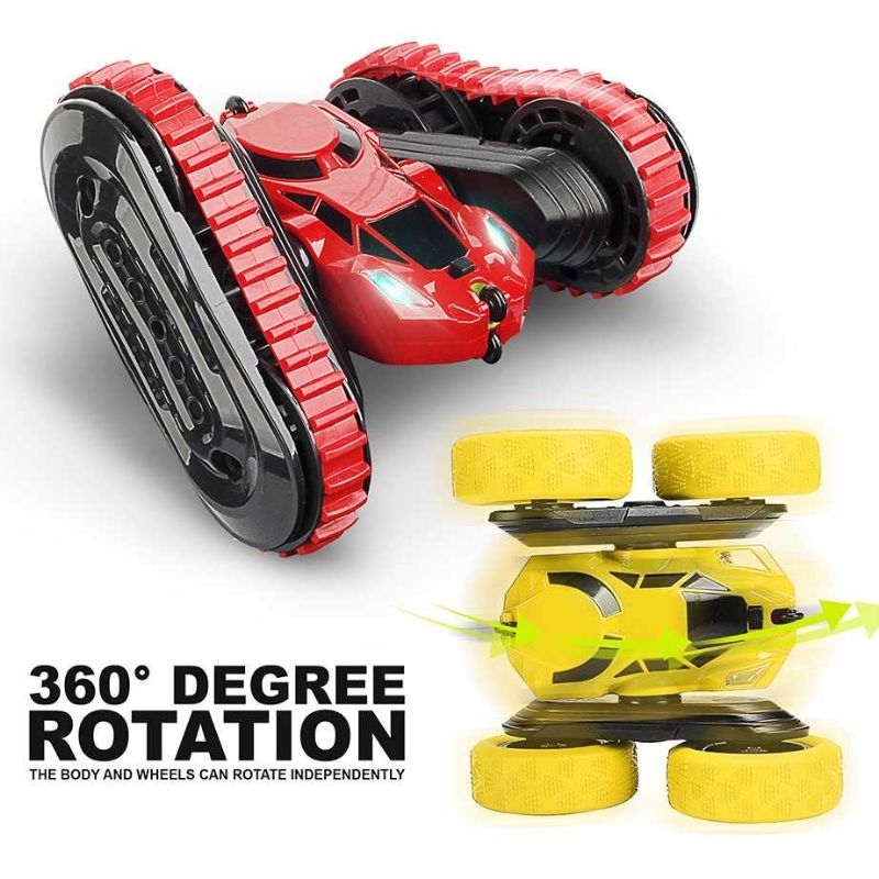 JJRC Remote Control RC Stunt Buggy Car 360 Degree 2 Model Roda - HY828 Merah Red