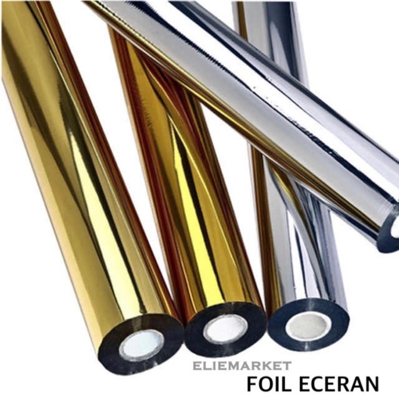 

KERTAS FOIL EMAS PERAK (ECER) / HOT STAMPING FOIL GOLD SILVER / Kertas Foil Untuk Poly Emboss