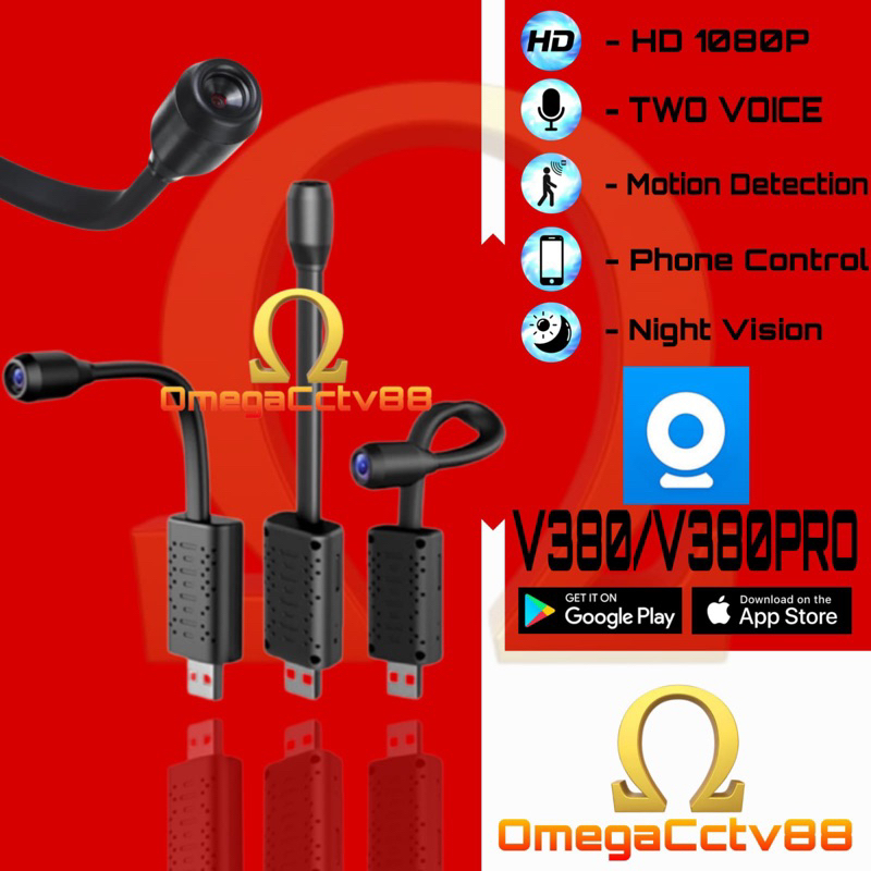 IP Camera Smart Mini Camera WiFi USB 8MP V380/V380PRO Spy Camera USB