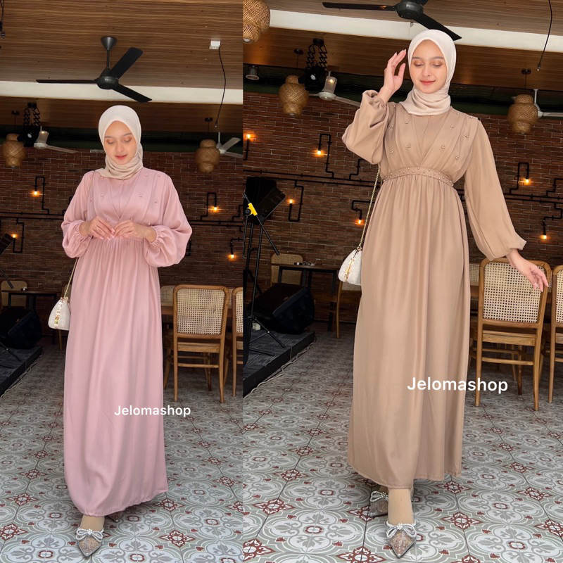 Belvana gamis / gamis busui friendly bahan shakila premium