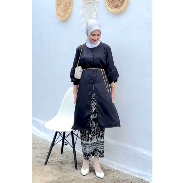 ZAYN LONG TUNIK | Atasan Panjang Wanita Muslimah | Casual Hijab OOTD | Baju Lebaran 2023 | Bisa COD |