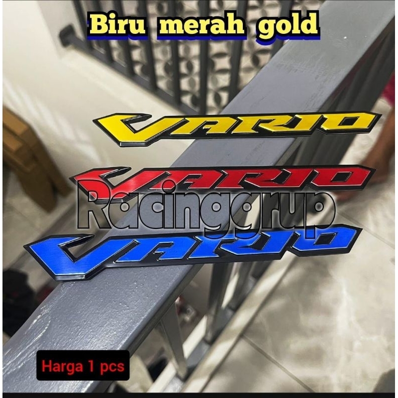 Logo Emblem Vario 150 125 Timbul Emlem Stiker Setiker 3D List Tulisan Original 2 Pcs Sepasang Kanan dan Kiri Satu Sett Huruf