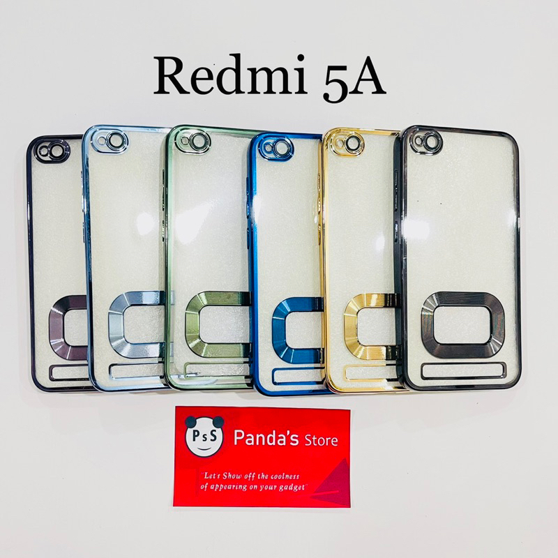 Softcase Redmi 5A Lens Protector Circle Chrome Logo Clear Case