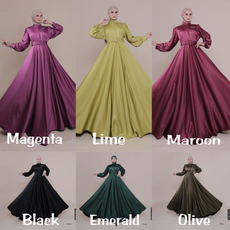 NEW NEW NEW|| RINKA DRESS ORI BY MK||DRESS PESTA MEWWAH SIAP KIRIM||