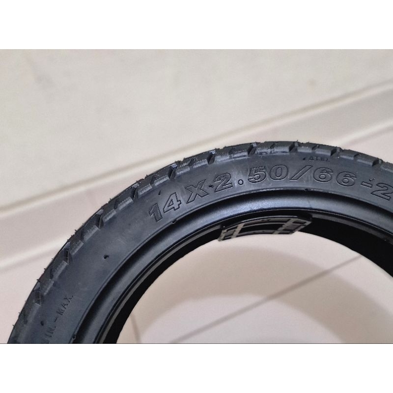 KUALITAS PREMIUM BAN LUAR SEPEDA LISTRIK MERK VANCOM TUBELESS TUBE BAN LUAR SELIS 14 INCH 14 X 2.50 TUBLES BISA BAN DALAM 14INCH BAN MOTOR LISTRIK