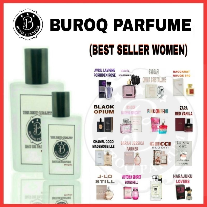 Buroq parfum wanita tahan lama murah best seller women minyak wangi cewek harum perfume bunga buah farfum fresh elegan original
