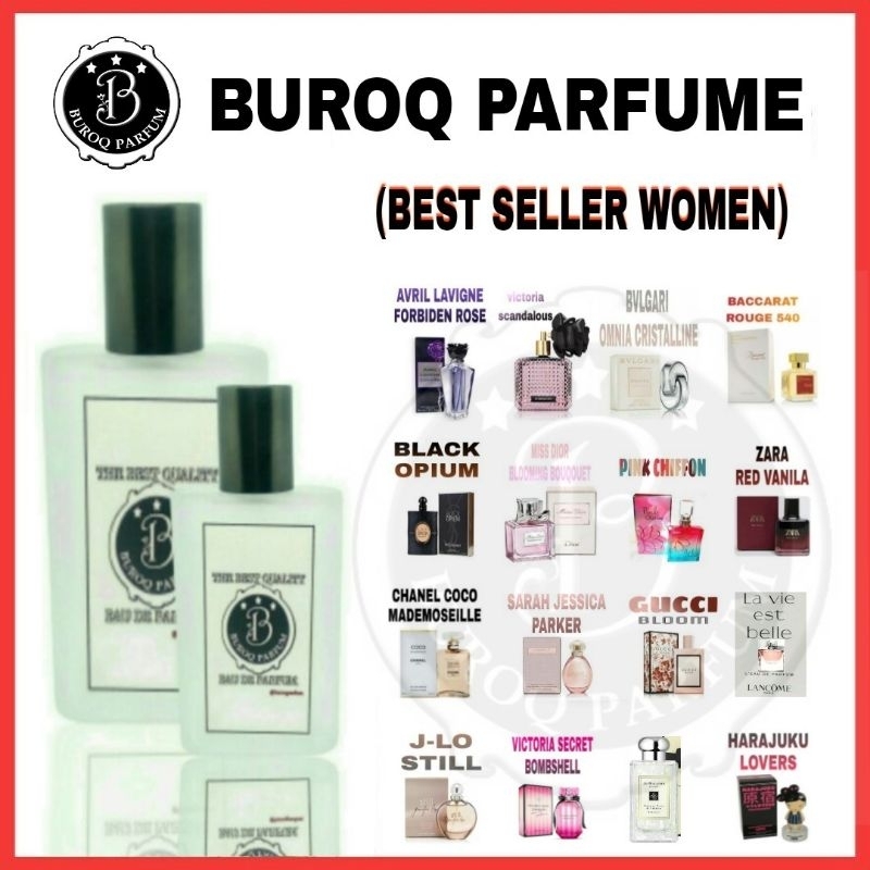 Buroq parfum wanita tahan lama murah best seller women minyak wangi cewek harum perfume bunga buah farfum fresh elegan original